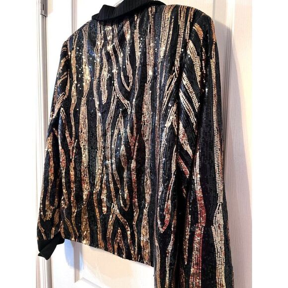 Sequin Jacket Tally Taylor Paris Rome Women's Medium - Picture 6 of 9